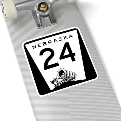 N-24 (Nebraska) (Road Sign) STICKER Vinyl Kiss-Cut Decal - The Sticker Space