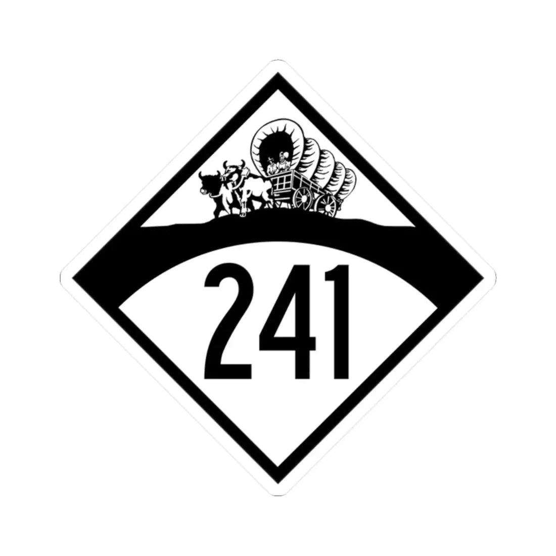 N-241 1950 (Nebraska) (Road Sign) STICKER Vinyl Kiss-Cut Decal 2 Inch White - The Sticker Space