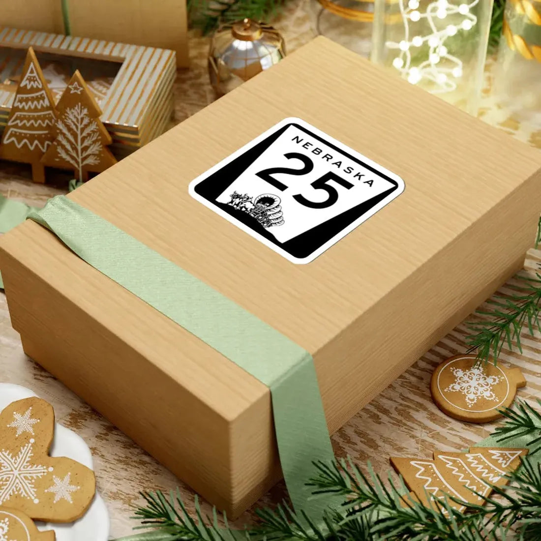 N-25 (Nebraska) (Road Sign) STICKER Vinyl Kiss-Cut Decal - The Sticker Space
