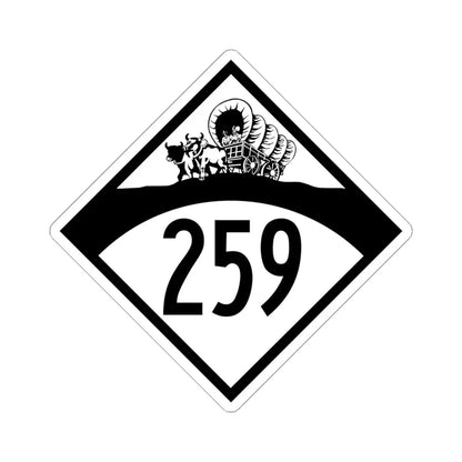 N-259 1950 (Nebraska) (Road Sign) STICKER Vinyl Kiss-Cut Decal 6 Inch White - The Sticker Space