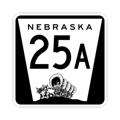 N-25A (Nebraska) (Road Sign) STICKER Vinyl Kiss-Cut Decal 4 Inch White - The Sticker Space