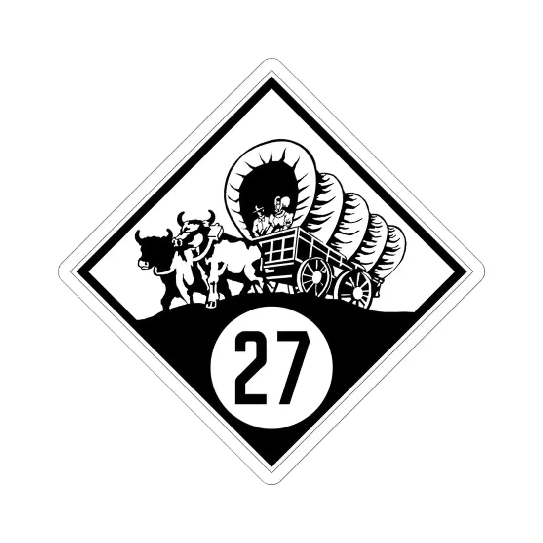 N-27 1926 (Nebraska) (Road Sign) STICKER Vinyl Kiss-Cut Decal 6 Inch White - The Sticker Space