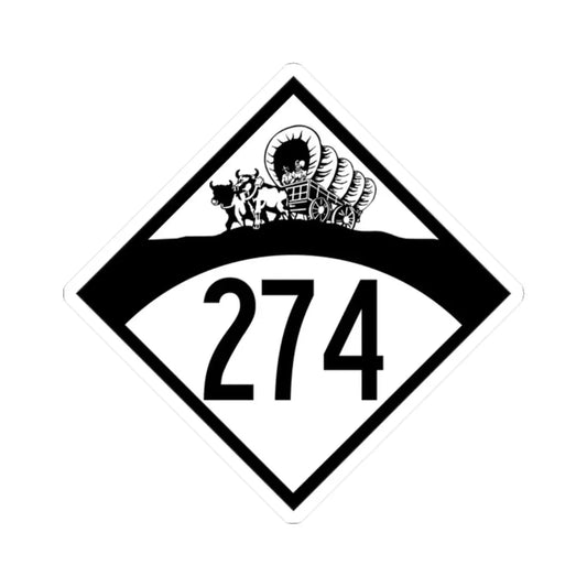 N-274 1950 (Nebraska) (Road Sign) STICKER Vinyl Kiss-Cut Decal 2 Inch White - The Sticker Space