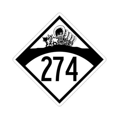 N-274 1950 (Nebraska) (Road Sign) STICKER Vinyl Kiss-Cut Decal 6 Inch White - The Sticker Space