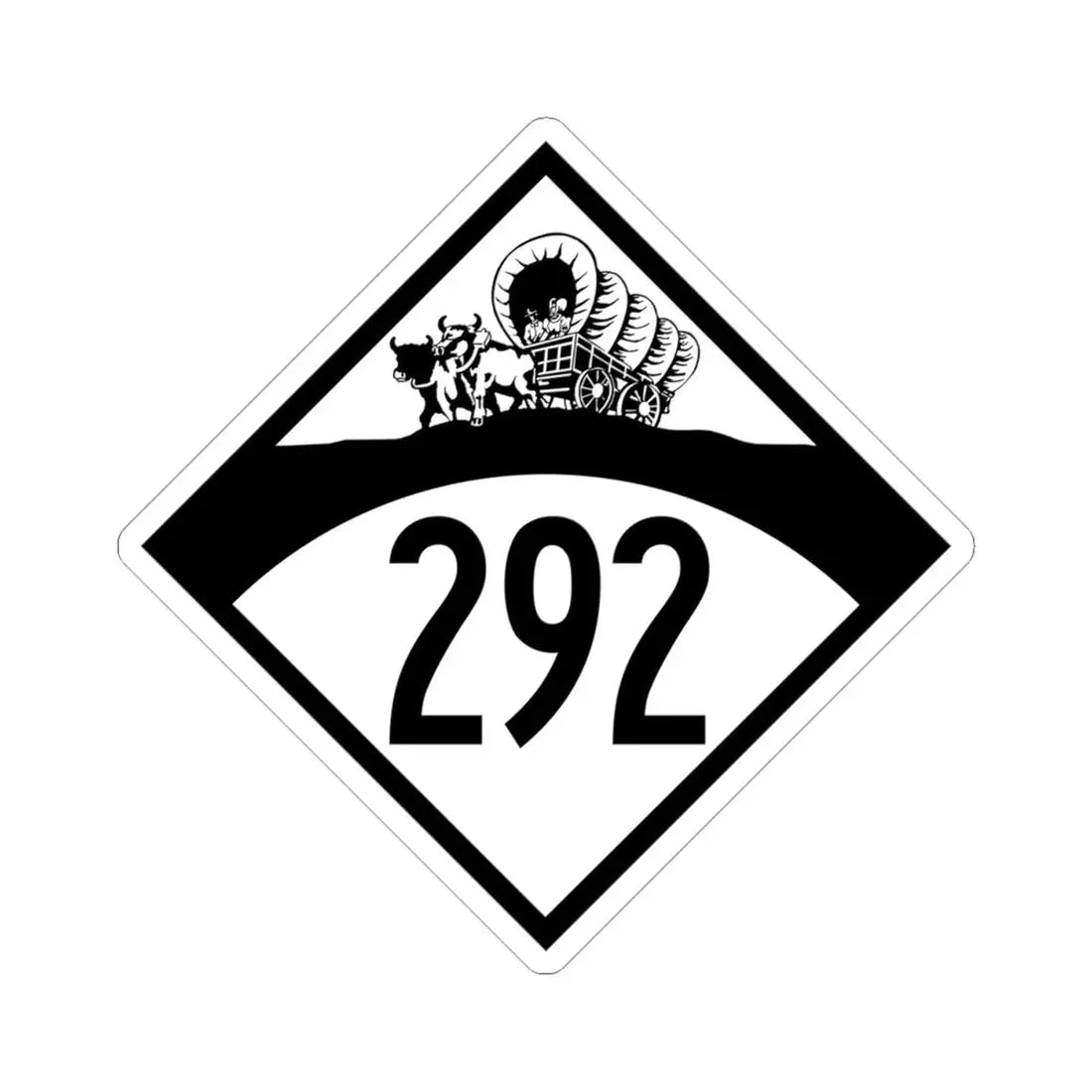 N-292 1950 (Nebraska) (Road Sign) STICKER Vinyl Kiss-Cut Decal 4 Inch White - The Sticker Space