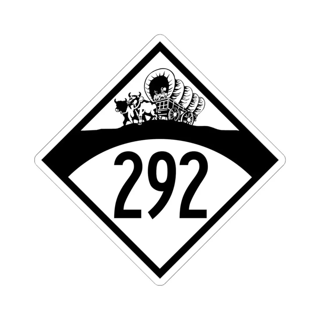 N-292 1950 (Nebraska) (Road Sign) STICKER Vinyl Kiss-Cut Decal 6 Inch White - The Sticker Space