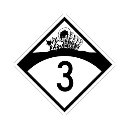 N-3 1950 (Nebraska) (Road Sign) STICKER Vinyl Kiss-Cut Decal 6 Inch White - The Sticker Space