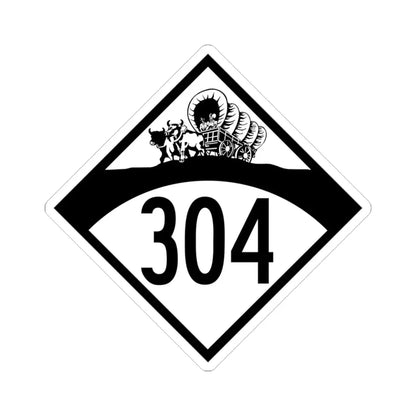 N-304 1950 (Nebraska) (Road Sign) STICKER Vinyl Kiss-Cut Decal 3 Inch White - The Sticker Space