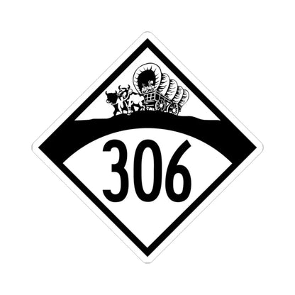 N-306 1950 (Nebraska) (Road Sign) STICKER Vinyl Kiss-Cut Decal 3 Inch White - The Sticker Space