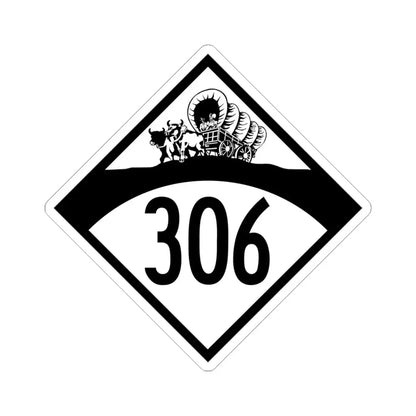 N-306 1950 (Nebraska) (Road Sign) STICKER Vinyl Kiss-Cut Decal 4 Inch White - The Sticker Space
