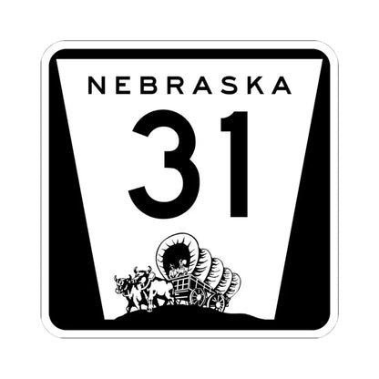 N-31 (Nebraska) (Road Sign) STICKER Vinyl Kiss-Cut Decal 4 Inch White - The Sticker Space