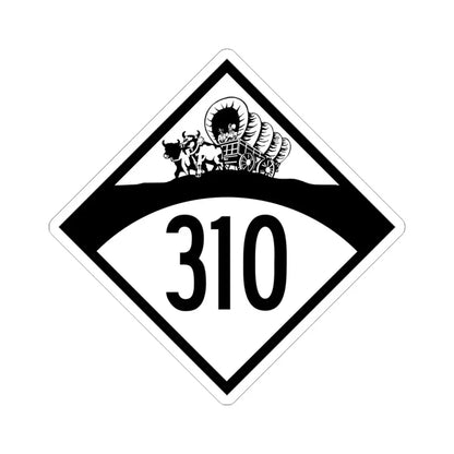 N-310 1950 (Nebraska) (Road Sign) STICKER Vinyl Kiss-Cut Decal 4 Inch White - The Sticker Space