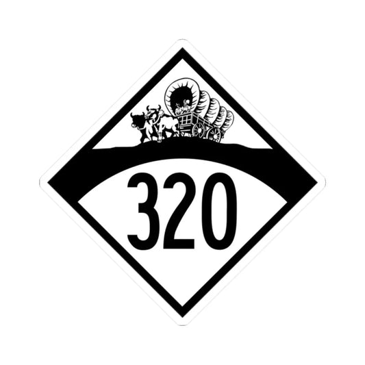N-320 1950 (Nebraska) (Road Sign) STICKER Vinyl Kiss-Cut Decal 2 Inch White - The Sticker Space
