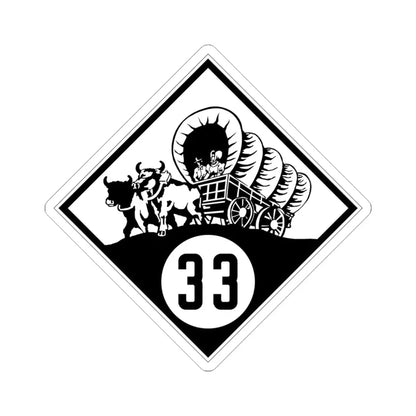 N-33 1926 (Nebraska) (Road Sign) STICKER Vinyl Kiss-Cut Decal 4 Inch White - The Sticker Space