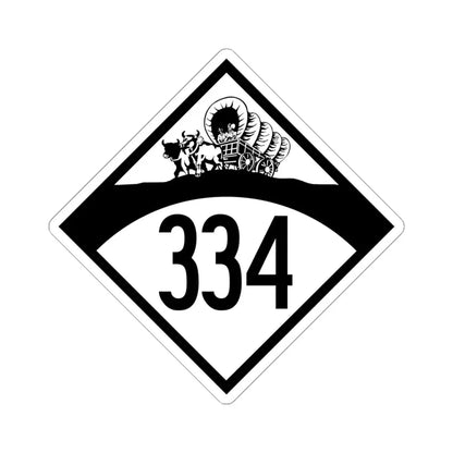 N-334 1950 (Nebraska) (Road Sign) STICKER Vinyl Kiss-Cut Decal 6 Inch White - The Sticker Space