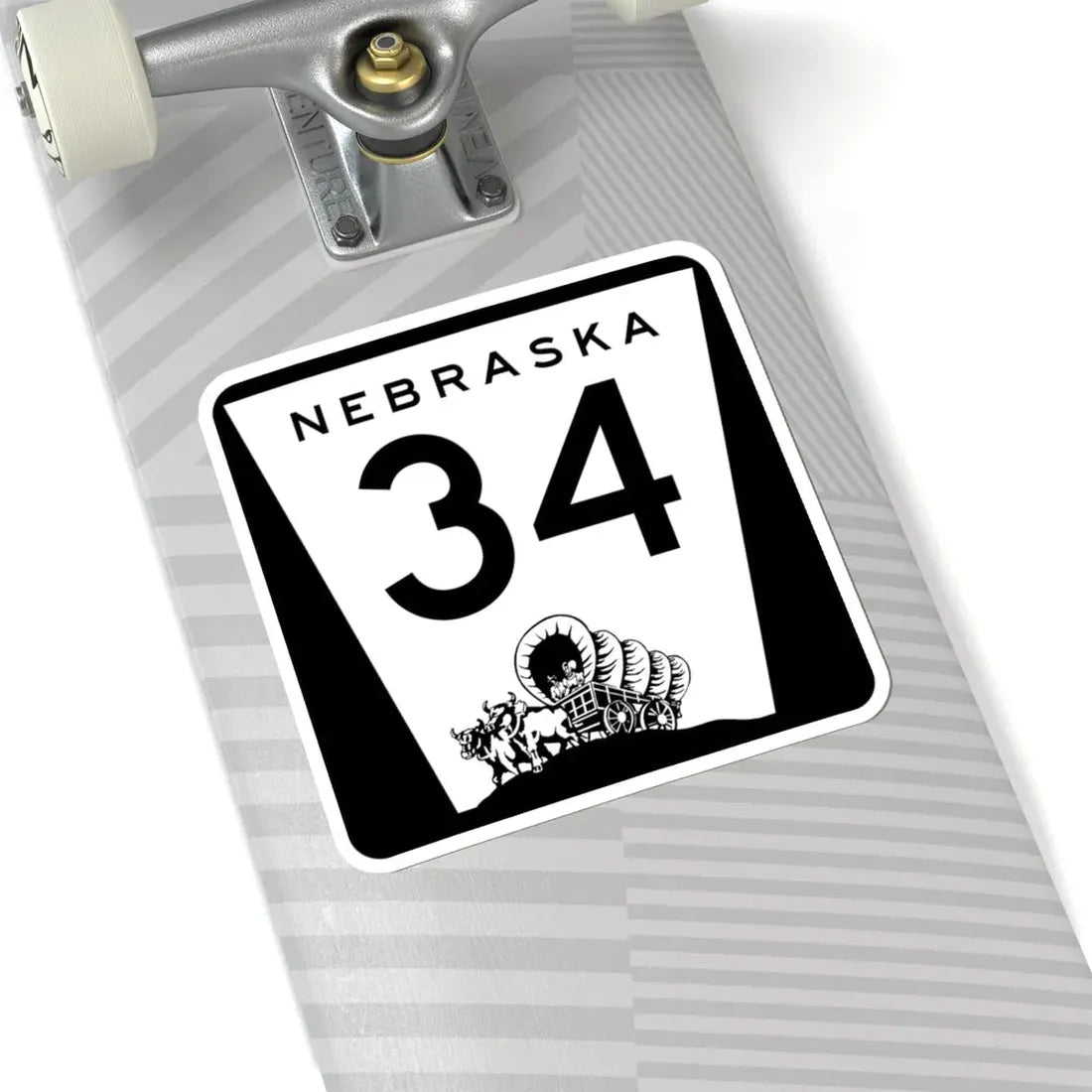 N-34 (Nebraska) (Road Sign) STICKER Vinyl Kiss-Cut Decal - The Sticker Space