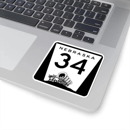 N-34 (Nebraska) (Road Sign) STICKER Vinyl Kiss-Cut Decal - The Sticker Space