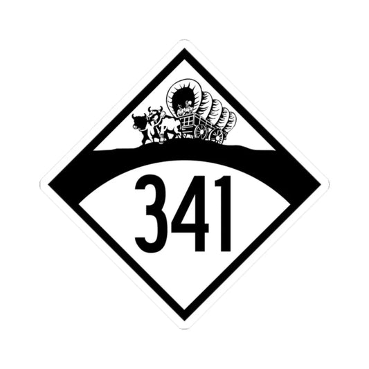 N-341 1950 (Nebraska) (Road Sign) STICKER Vinyl Kiss-Cut Decal 2 Inch White - The Sticker Space