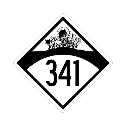 N-341 1950 (Nebraska) (Road Sign) STICKER Vinyl Kiss-Cut Decal 4 Inch White - The Sticker Space