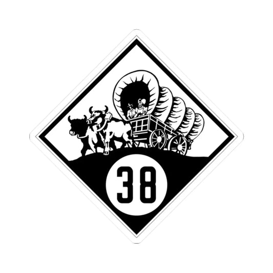 N-38 1926 (Nebraska) (Road Sign) STICKER Vinyl Kiss-Cut Decal 2 Inch White - The Sticker Space