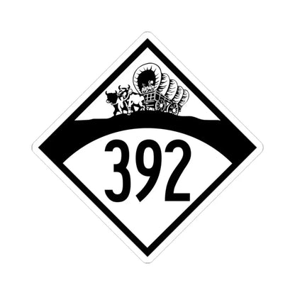 N-392 1950 (Nebraska) (Road Sign) STICKER Vinyl Kiss-Cut Decal 3 Inch White - The Sticker Space