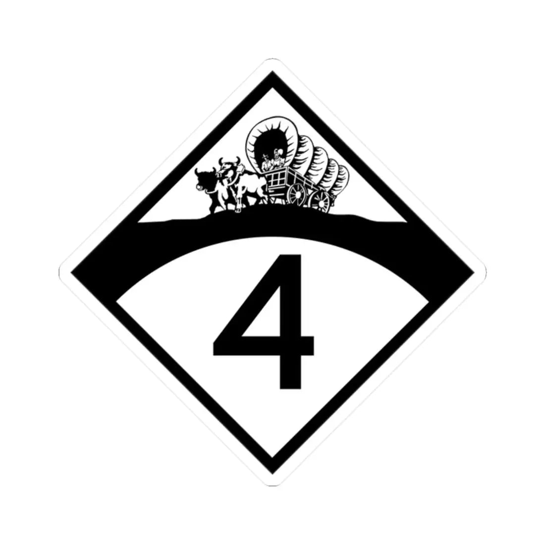 N-4 1950 (Nebraska) (Road Sign) STICKER Vinyl Kiss-Cut Decal 2 Inch White - The Sticker Space