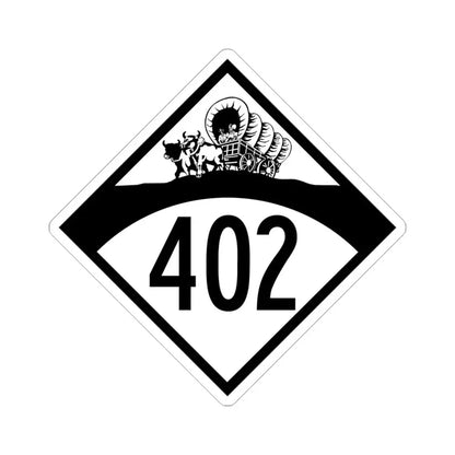 N-402 1950 (Nebraska) (Road Sign) STICKER Vinyl Kiss-Cut Decal 4 Inch White - The Sticker Space