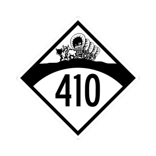 N-410 1950 (Nebraska) (Road Sign) STICKER Vinyl Kiss-Cut Decal 2 Inch White - The Sticker Space