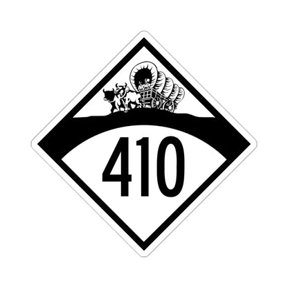 N-410 1950 (Nebraska) (Road Sign) STICKER Vinyl Kiss-Cut Decal 6 Inch White - The Sticker Space