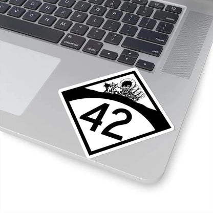 N-42 1950 (Nebraska) (Road Sign) STICKER Vinyl Kiss-Cut Decal - The Sticker Space