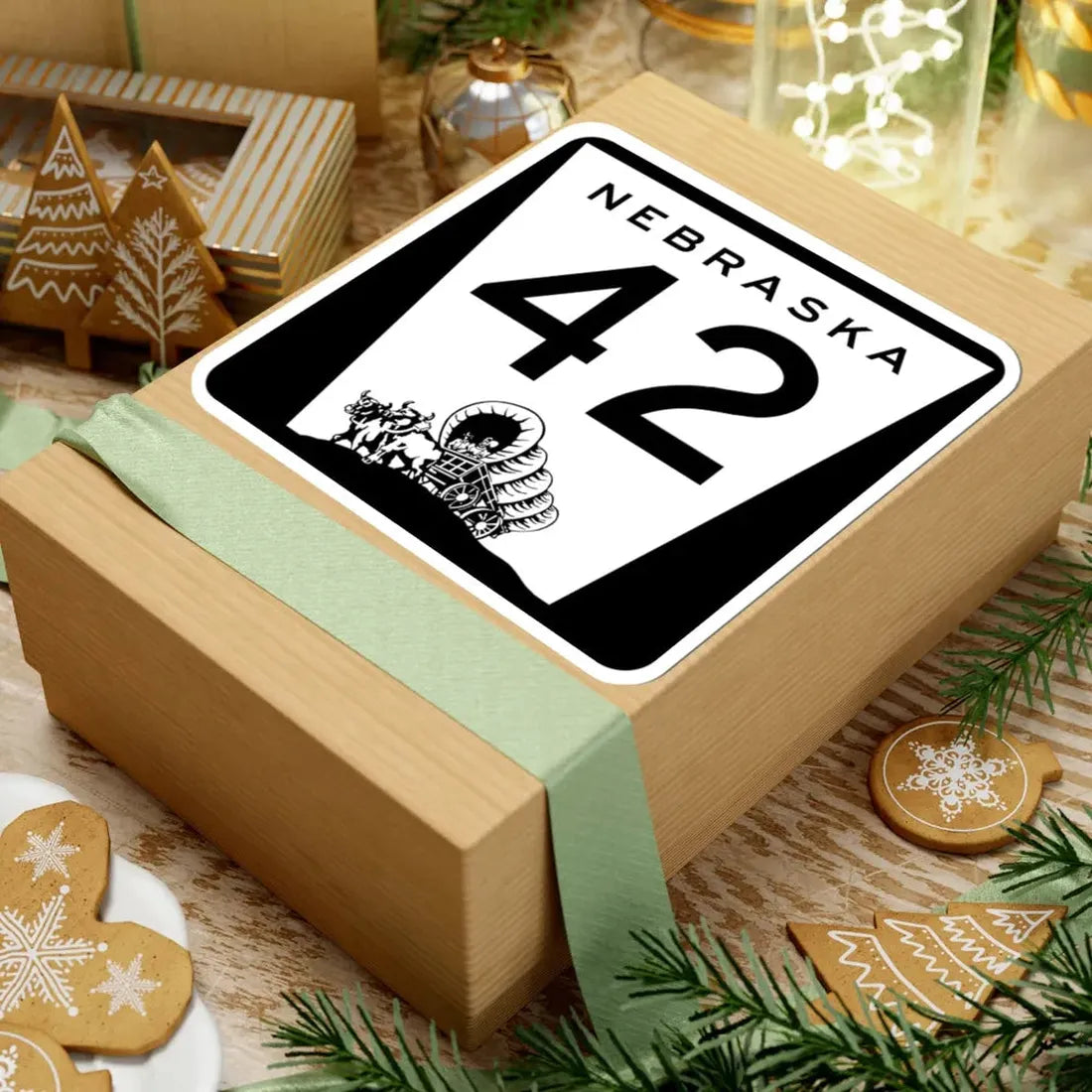 N-42 (Nebraska) (Road Sign) STICKER Vinyl Kiss-Cut Decal - The Sticker Space