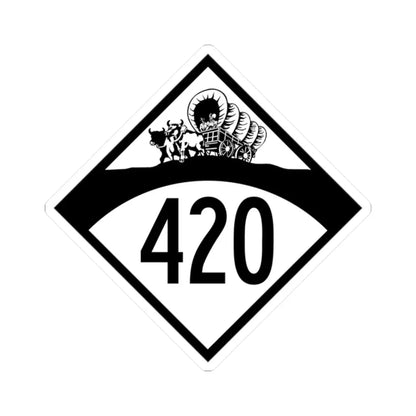 N-420 1950 (Nebraska) (Road Sign) STICKER Vinyl Kiss-Cut Decal 2 Inch White - The Sticker Space