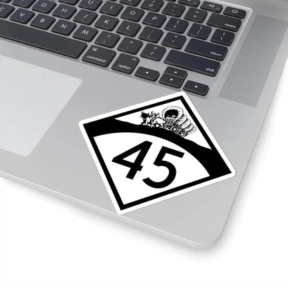 N-45 1950 (Nebraska) (Road Sign) STICKER Vinyl Kiss-Cut Decal - The Sticker Space