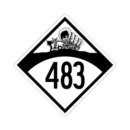 N-483 1950 (Nebraska) (Road Sign) STICKER Vinyl Kiss-Cut Decal 6 Inch White - The Sticker Space