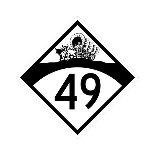 N-49 1950 (Nebraska) (Road Sign) STICKER Vinyl Kiss-Cut Decal 2 Inch White - The Sticker Space