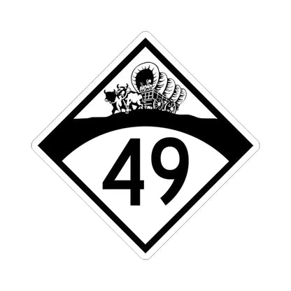 N-49 1950 (Nebraska) (Road Sign) STICKER Vinyl Kiss-Cut Decal 4 Inch White - The Sticker Space