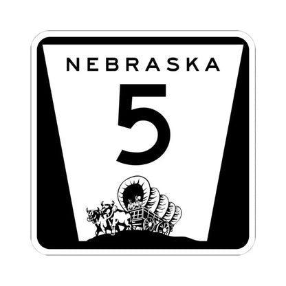N-5 (Nebraska) (Road Sign) STICKER Vinyl Kiss-Cut Decal 4 Inch White - The Sticker Space