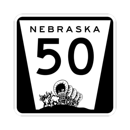 N-50 (Nebraska) (Road Sign) STICKER Vinyl Kiss-Cut Decal 3 Inch White - The Sticker Space