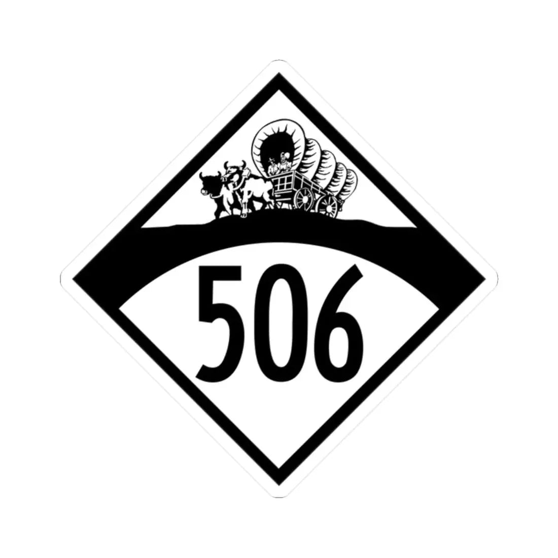 N-506 1950 (Nebraska) (Road Sign) STICKER Vinyl Kiss-Cut Decal 2 Inch White - The Sticker Space