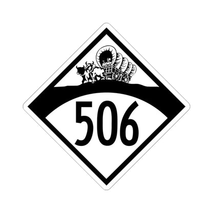 N-506 1950 (Nebraska) (Road Sign) STICKER Vinyl Kiss-Cut Decal 6 Inch White - The Sticker Space