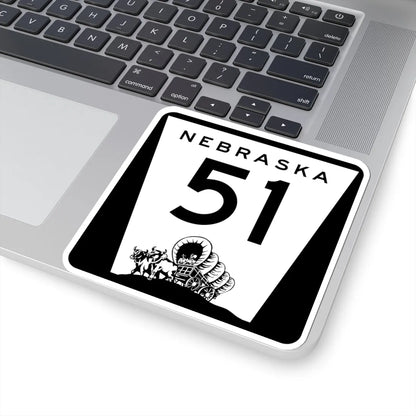 N-51 (Nebraska) (Road Sign) STICKER Vinyl Kiss-Cut Decal - The Sticker Space