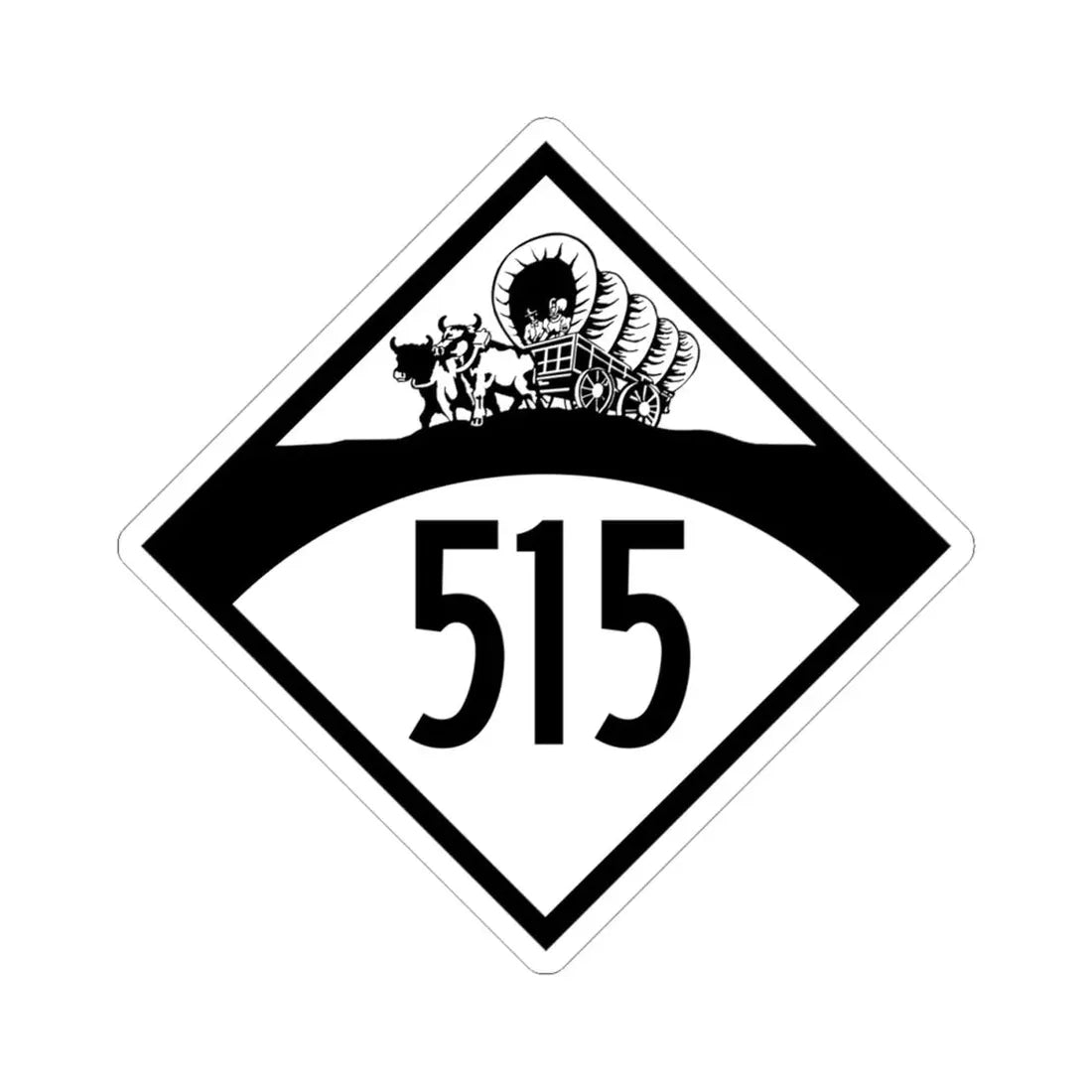N-515 1950 (Nebraska) (Road Sign) STICKER Vinyl Kiss-Cut Decal 4 Inch White - The Sticker Space