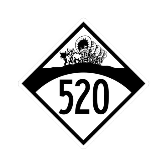 N-520 1950 (Nebraska) (Road Sign) STICKER Vinyl Kiss-Cut Decal 2 Inch White - The Sticker Space