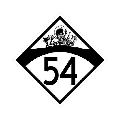 N-54 1950 (Nebraska) (Road Sign) STICKER Vinyl Kiss-Cut Decal 2 Inch White - The Sticker Space