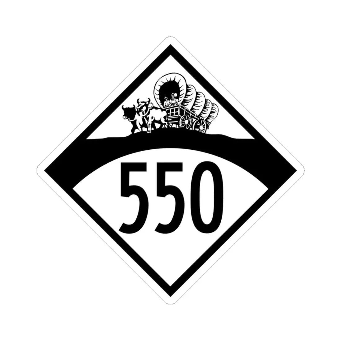 N-550 1950 (Nebraska) (Road Sign) STICKER Vinyl Kiss-Cut Decal 3 Inch White - The Sticker Space