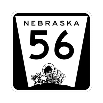 N-56 (Nebraska) (Road Sign) STICKER Vinyl Kiss-Cut Decal 6 Inch White - The Sticker Space