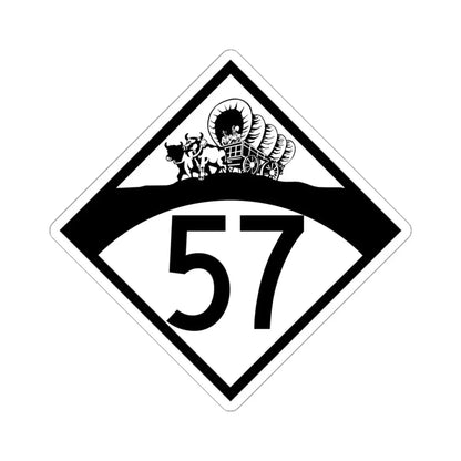 N-57 1950 (Nebraska) (Road Sign) STICKER Vinyl Kiss-Cut Decal 6 Inch White - The Sticker Space