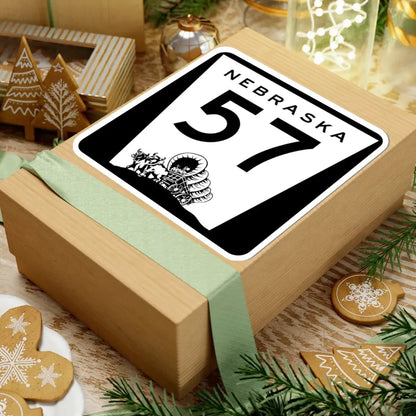 N-57 (Nebraska) (Road Sign) STICKER Vinyl Kiss-Cut Decal - The Sticker Space