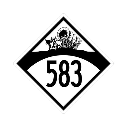 N-583 1950 (Nebraska) (Road Sign) STICKER Vinyl Kiss-Cut Decal 2 Inch White - The Sticker Space
