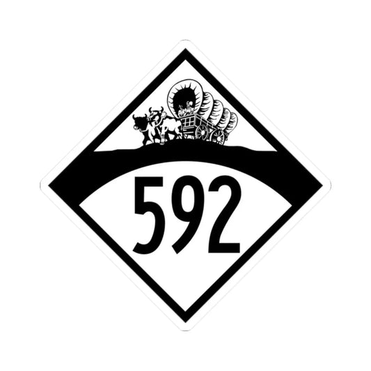 N-592 1950 (Nebraska) (Road Sign) STICKER Vinyl Kiss-Cut Decal 2 Inch White - The Sticker Space